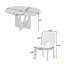 Ensemble de table de salle à manger extensible moderne Krutz 5 pièces avec rallonge amovible de 16,2 pouces-1650344782