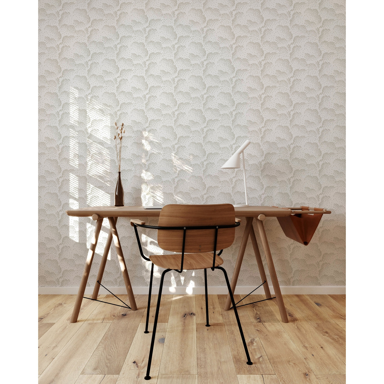 Revel Self-Adhesive Wallpaper Roll, White, Non-pasted, Paper