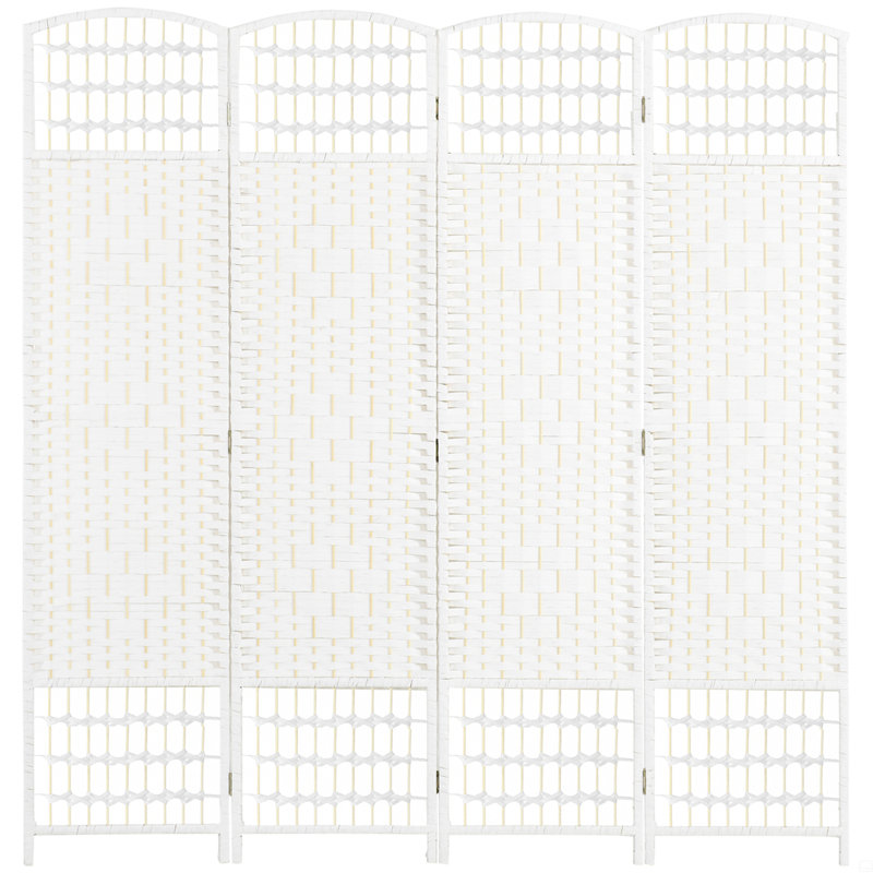 Cloison en bois massif Alaudin, 4, H 67 po x l 63 po x P 0,5 po, Blanc