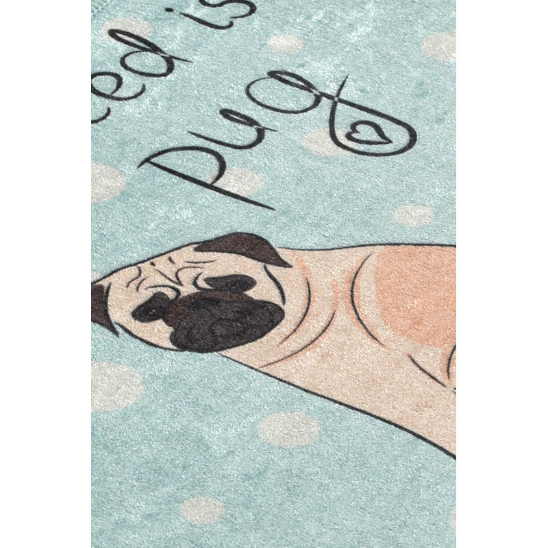 Antibacterial Area Rug, Non-Slip, 2.6 x 4.6 ft | 100% Polyester, 0.16 in Pile Height, 0.39 in Total Thickness | Machine Washable, Felt Dot Underside | Perfect for Living Room, Bedroom, and Kids' Play Areas