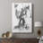 Graphite Abstract II -Custom Wrapped Gallery Cavas