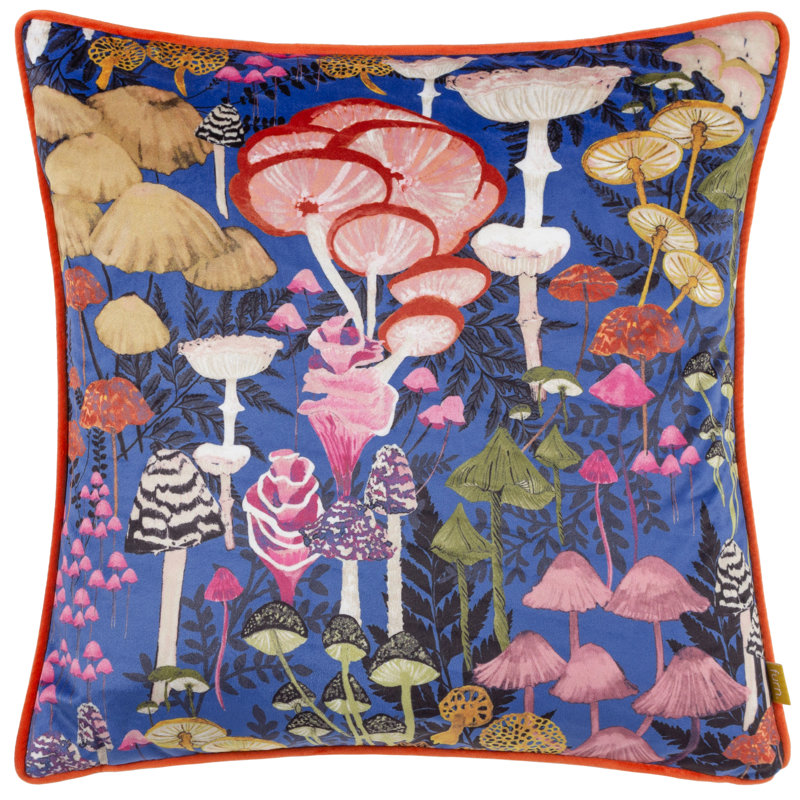 Amanita Square Throw Cushion, Cobalt