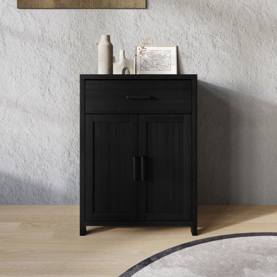 DOOR CABINET WITH A DRAWER IN BLACK