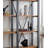 Wood and Metal Combination Bookshelf with Drawers