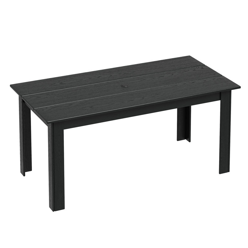 Outdoor Dining Table, Black