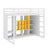 Twin-Size Wooden Loft Bed Featuring Integrated Wardrobe, Shelves And Staircase-1851700157