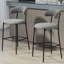 Tabouret de bar 26 po à hauteur de comptoir avec tabouret de bar en tissu avec base thermolaquée et repose-pieds-585609972