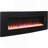 48" Curved Front Wall Mounted Electric Fireplace With Remote And Multi Color Flame And Ember Bed