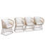 Chaise de salle à manger d'extérieur MP1 - Structure en acier tressé et beige, capacité de poids de 300 lb, coussin inclus