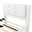 Lit plateforme tapissier beige avec lit gigogne. Fabrication robuste en bois de pin Tête de lit pour un sommeil douillet et relaxant. Pas de sommier tapissier. Taille et fabrication du processus d'assemblage sans effort. Reposez-vous. Simple