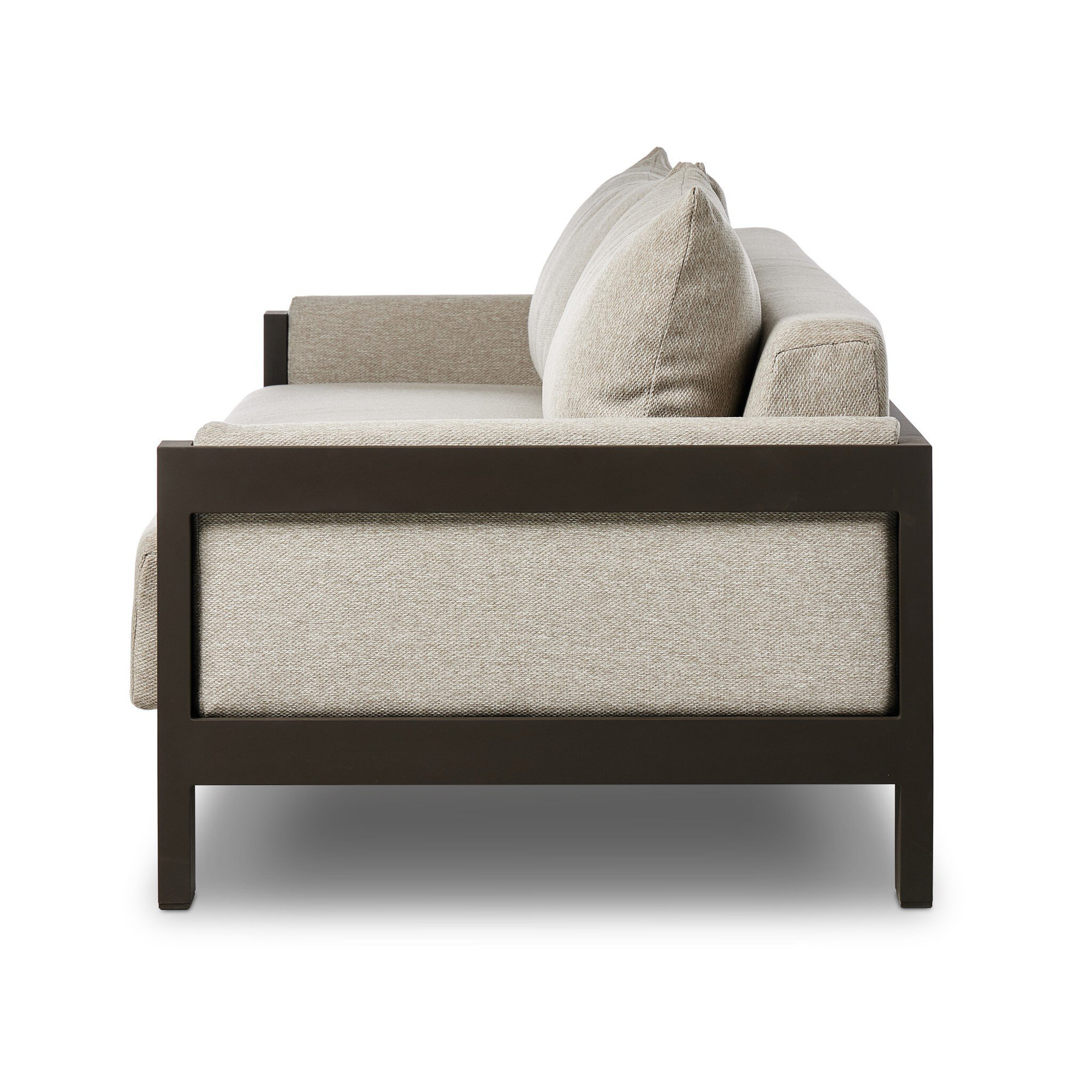 Chapman Outdoor Metal Sofa-106"-Bronze