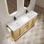 Meuble-lavabo 60 po avec deux lavabos et supports de rangement