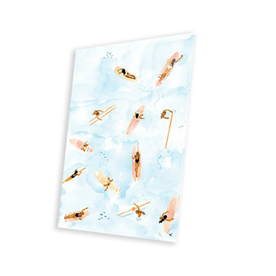 Impression de surfeurs sur verre acrylique