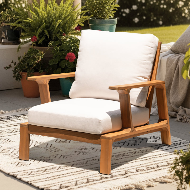 Jasper Patio Lounge Chair - Beige Cushion