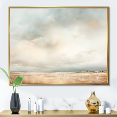 «Beige tempête pré», impression sur toile