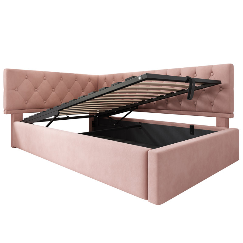 Upholstered Daybed, Pink
