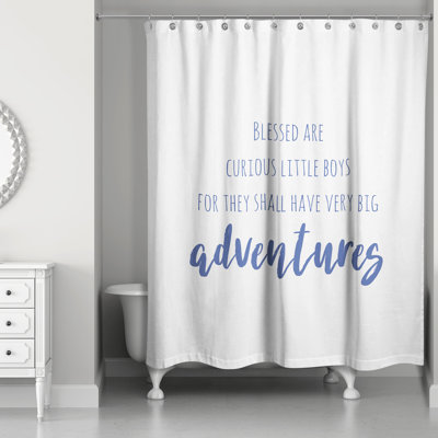 Blessed Are Curious Little Boys Shower Curtain
