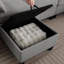 Canapé modulaire en chenille gris de 109 pouces, canapé en L en forme de L avec repose-pieds de rangement, combinaison de bricolage pour le salon-74340446