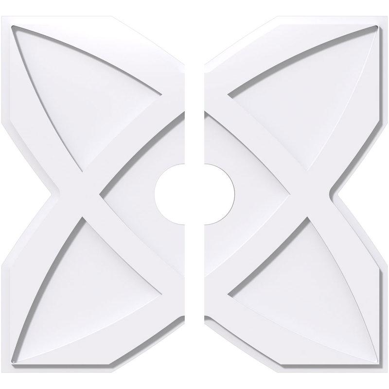 Médaillon de plafond contemporain en PVC de qualité architecturale Titus 36 po x P 6 po x P 12 1/2 po x P 1 po