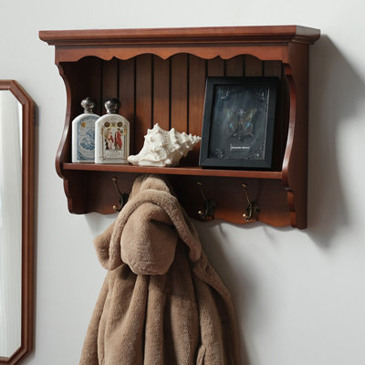 Tablette murale en bois massif, présentoir à décor moderne pour chambre à coucher, salle de bain, cuisine, salon
