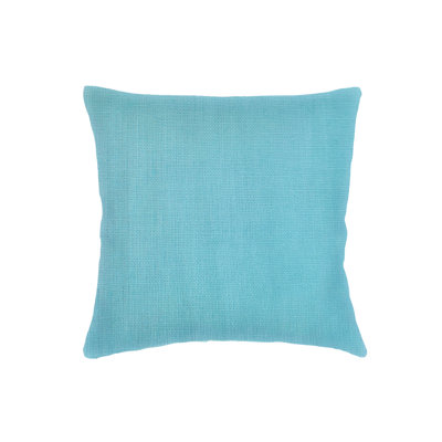 Oreiller en lin Caraïbes bleu doux 26x26 avec insert en duvet synthétique