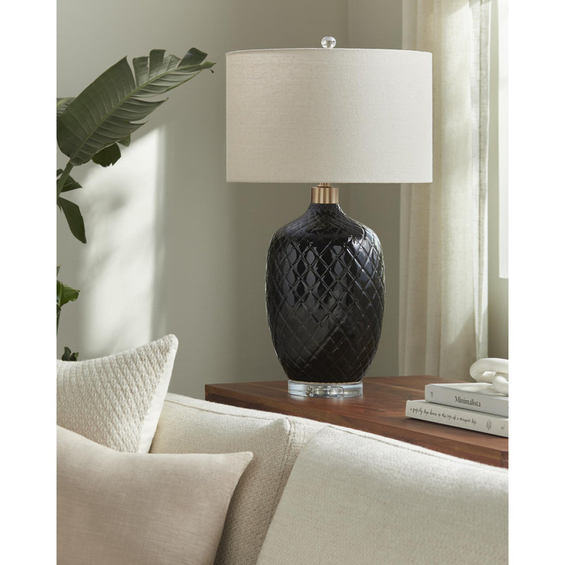 Lampe de table Delfora, Noir