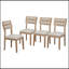 Ensemble de salle à manger 6 pièces de style classique et traditionnel, comprenant une table de salle à manger, 4 chaises rembourrées et un banc-1371628126