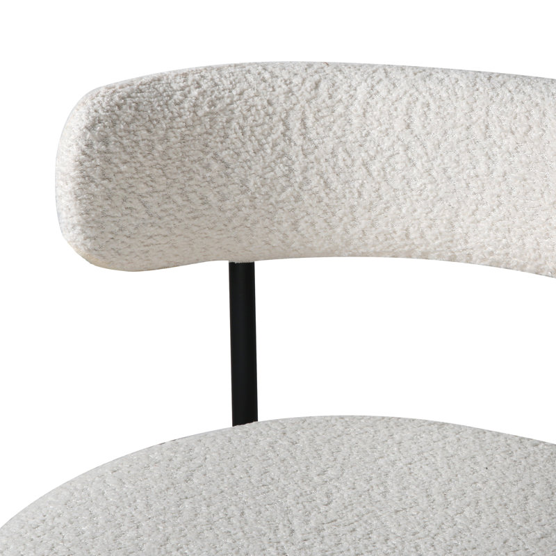 Caroleen Upholstered Counter Stool with Metal Frame