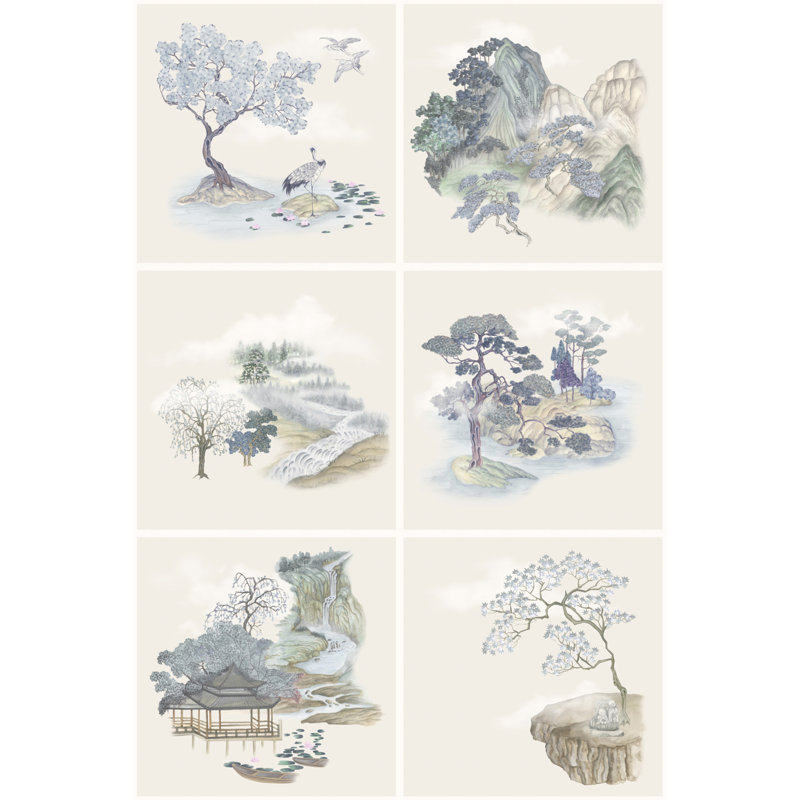 Tile Toile Metallic, Blue