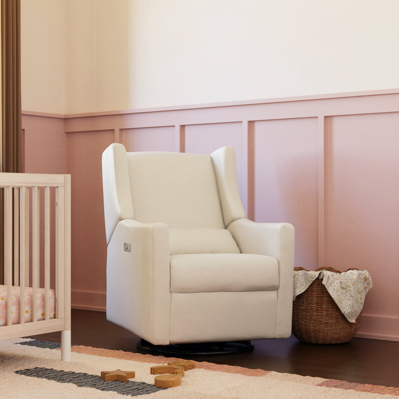 Kiwi Performance Cream Eco Weave Electronic Recliner and Swivel Glider with USB port , Performance Cream Eco-Weave