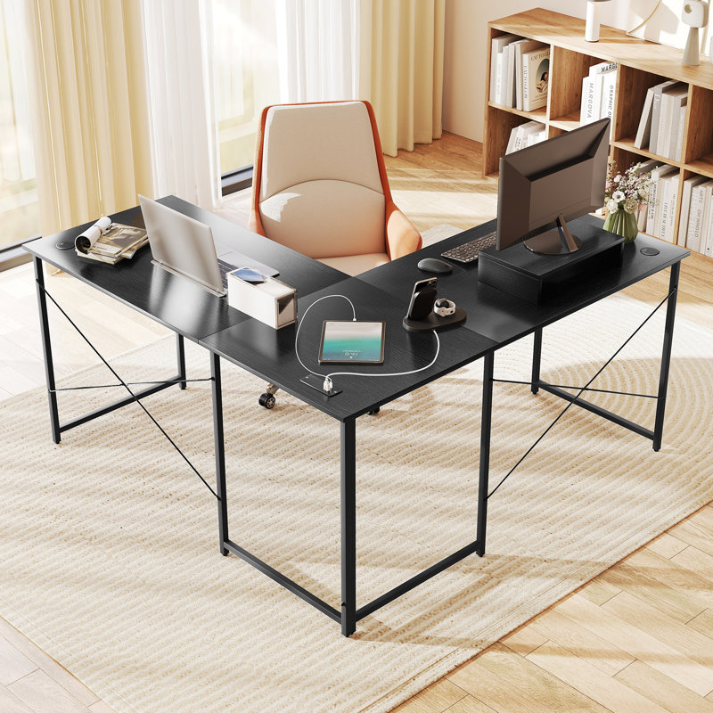 Moorhouse Steel Writing Desk, Black/Black