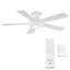 Ventilateur de plafond encastré intelligent à 5 pales Odyssey avec télécommande et ensemble d'éclairage à DEL inclus-55354986-57409108