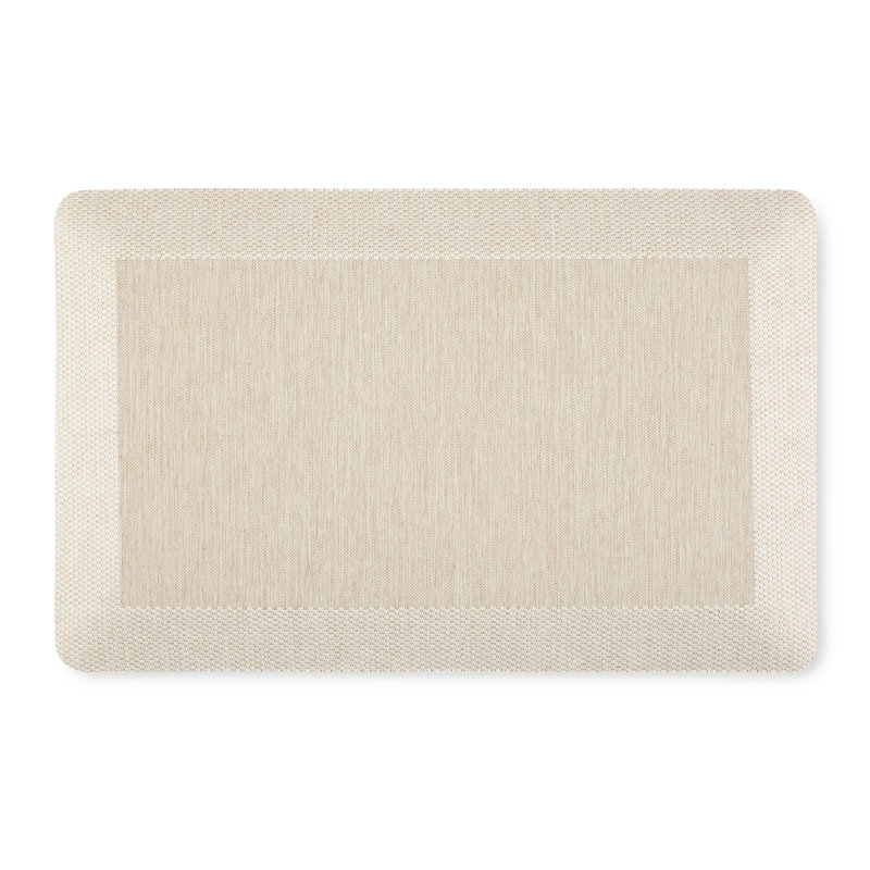 Martha Stewart Mira Modern Heathered Anti-Fatigue Air-Infused Kitchen Mat, Rectangle 1' 8" x 2'8", Beige