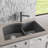Diamond SILGRANIT 32" 60/40 Double Bowl Undermount Kitchen Sink with Low Divide-14516840