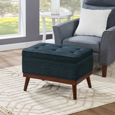 Luciano Mid Century Storage Ottoman