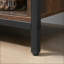 Buffet de style campagnard industriel avec portes de grange coulissantes, 3 tiroirs Tablettes réglables, brun rustique | Panneaux de particules | Structure en acier