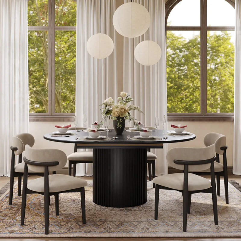 Round Extendable Dining Table