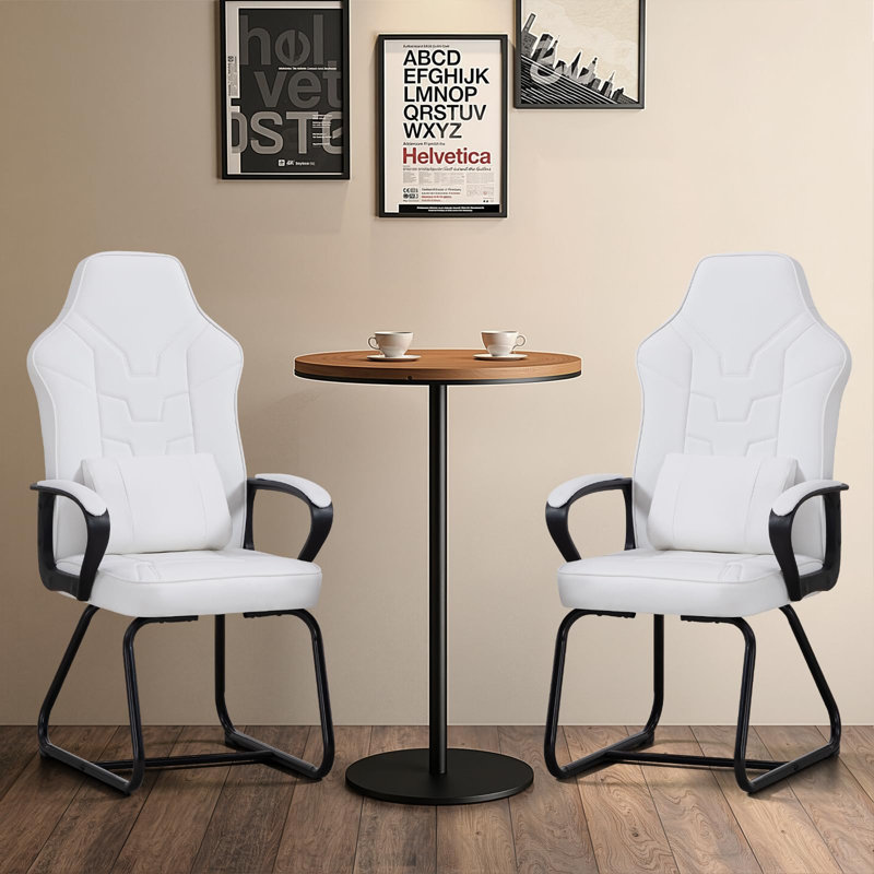 Faux Leather Seat Reception Chair