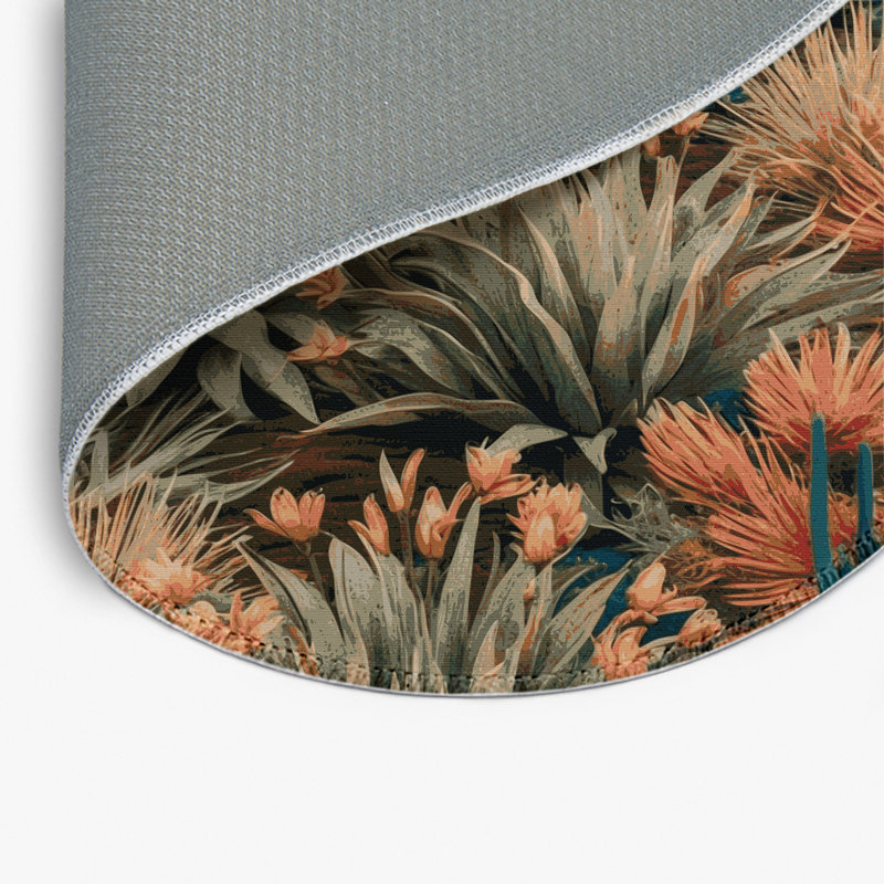 Tapis intérieur et extérieur gris Nature, Rond 5 pi