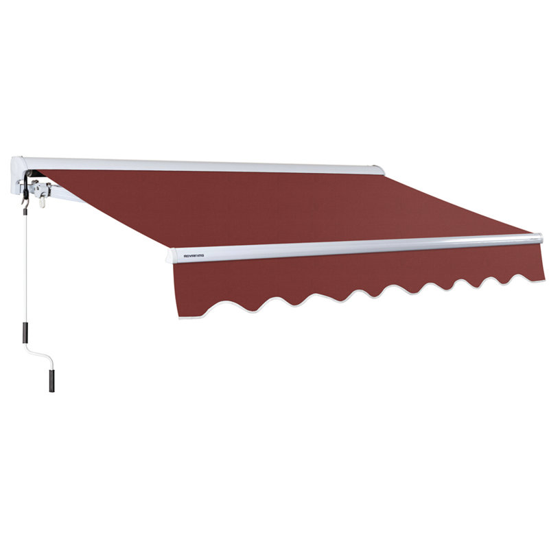 Advaning 12'x10' Manual Patio Retractable Awning, 10.5' H x 11.8' W x 9.10' D, Terracotta