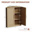 Armoire de rangement d'angle, tablette de coin empilable pour le salon, la chambre à coucher, la cuisine, placage de bois massif (options de 31 po / 36 po)-1268302932-1271325387-1271325364
