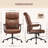 Mid Century Office Chair, Ergonomic Modern Breathable Fabric Home Desk Chair With Lumbar Support, Adjustable Height Swivel Computer Chair For Home Office-1555097991