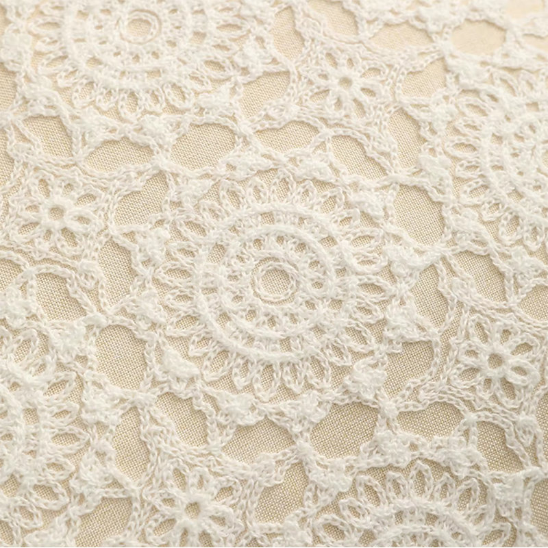 Geometric Pillow Cover, 12"H x 20"W, Rectangular, White Geometric