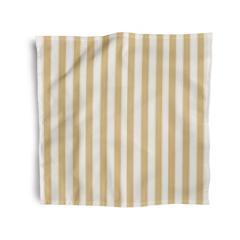 Harman Polyester Striped Square Napkin, Yellow