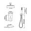 Système de douche à pluie mural 10 pouces avec pomme de douche à main et bec de baignoire Topcraft-123049320