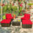 Wicker 2 - Person Patio Conversation Set with Cushions