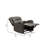 Kim Manual Glider Recliner Chair, Tab Pull, Dark Gray Faux Leather