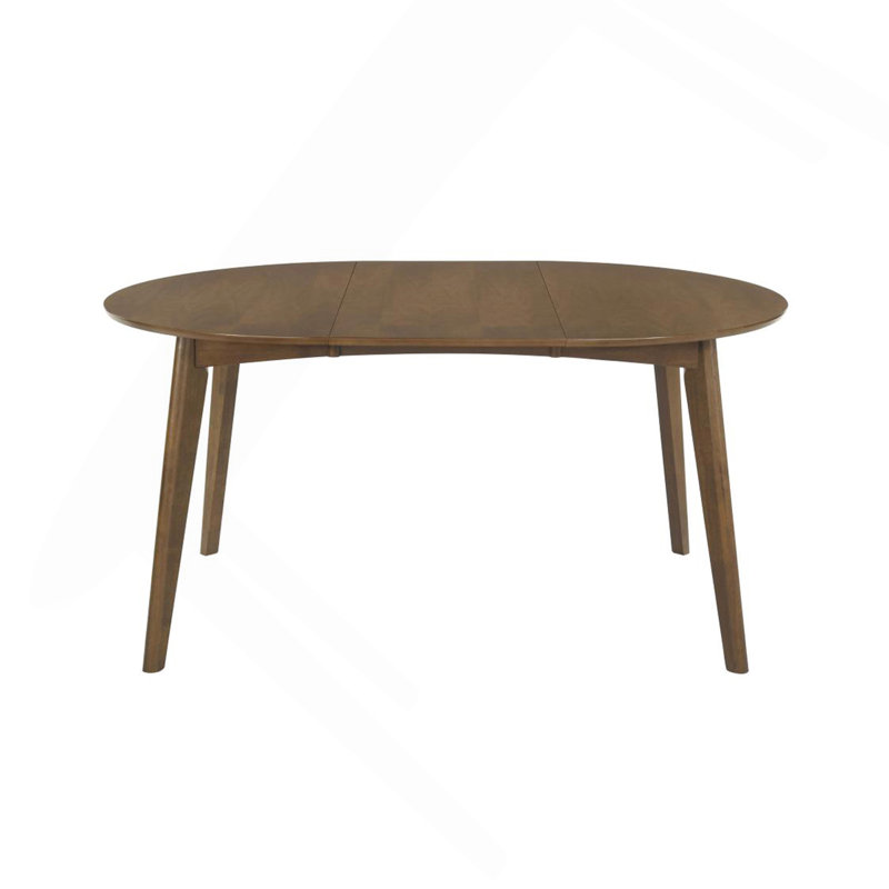 Table de salle à manger ovale à rallonge ovale 60 po, noyer foncé