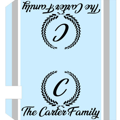Housse de boîte aux lettres personnalisée monogramme