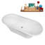 Baignoire autoportante 66 "avec drain interne Streamline-101310179
